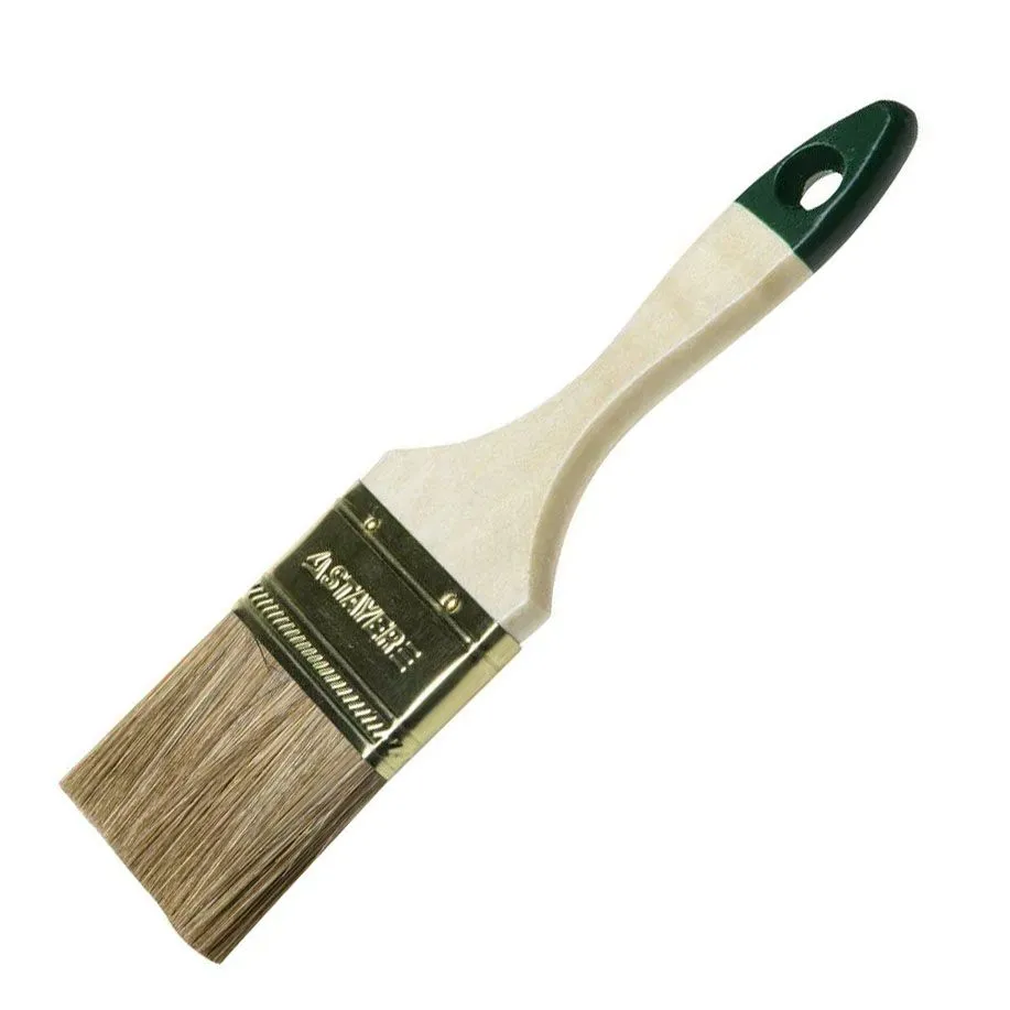 Кисть плоская STAYER "LASUR-STANDARD", смешанная(натур и искуств.)щетина,дерев ручка, 63мм 01031-63