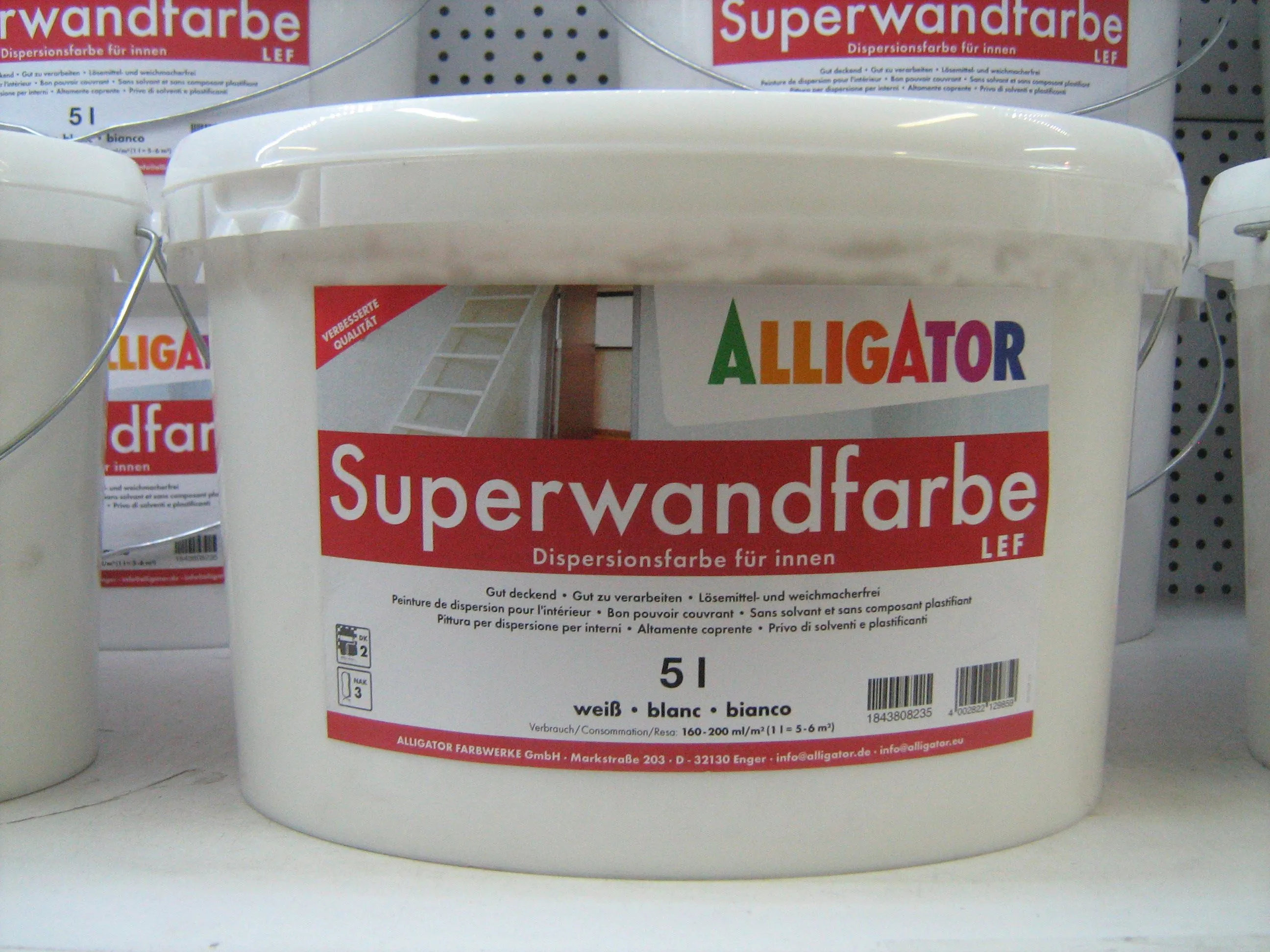 Краска в/эм. "Superwandfarbe" 5 л (8кг) Alligator