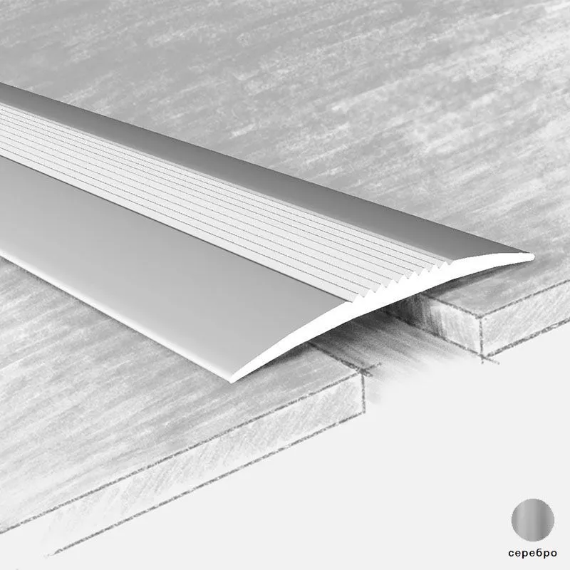Профиль 3328-01К 37мм серебро 0,9м  с открытым креплением
