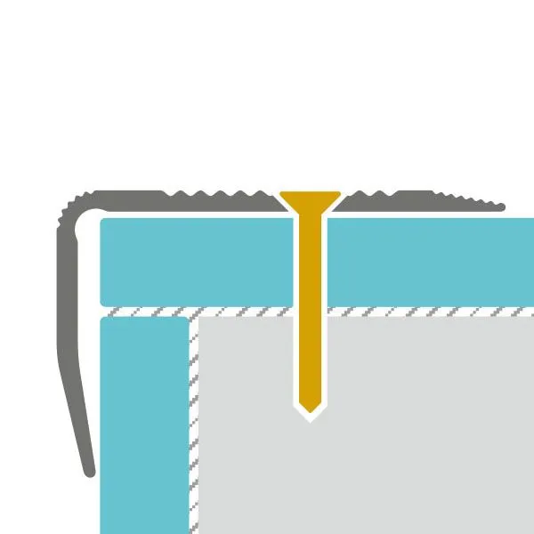 Профиль алюминиевый на ступени 664 -01Т СК  40ммх25мм 1,8м серебро