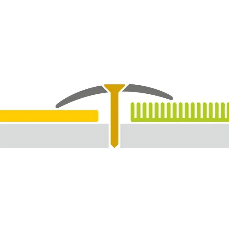 Порог алюм. 110-618К  30мм  0,9 м  дуб снежный/РБ   с открытым креплением