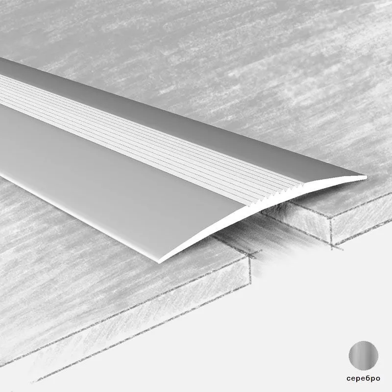 Порог алюм. 3584-01К 50мм 0,9м  серебро открытое крепление