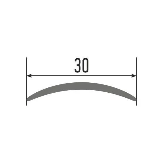 Порог алюм. 110-618К  30мм  0,9 м  дуб снежный/РБ   с открытым креплением