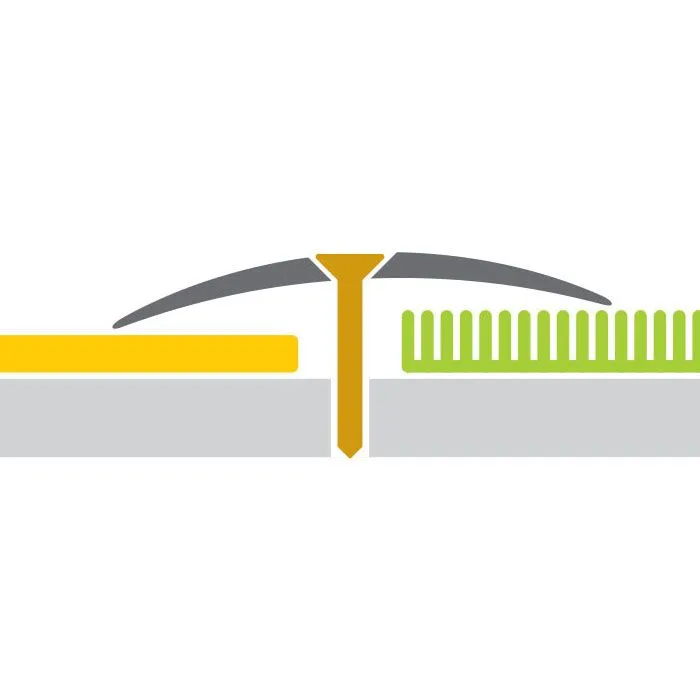 Порог алюм.  120-618Т   40мм  1,8м   дуб снежный /РБ  с потайным креплением