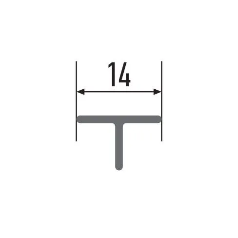 Алюминиевая Т-шина 324-02М 13мм золото 2,7м