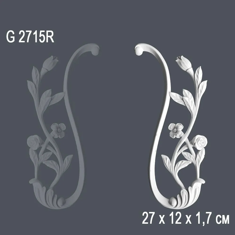 Орнамент G2715R 27х12х1.7см ()