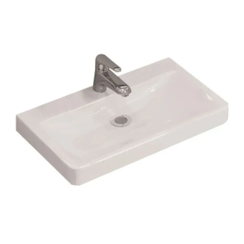 Тумба под раковину Jill 600-0-2 навесная белый матовый с Раковиной керамическая 9595 (60)