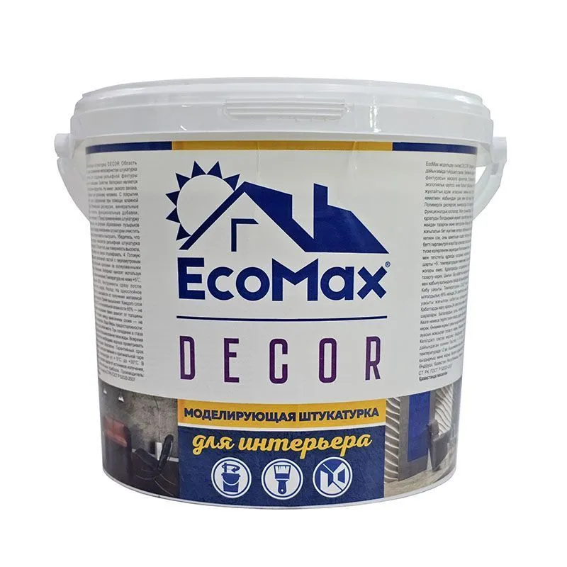 EcoMax штукатурка моделирующая для интерьера "DECOR" (23кг)