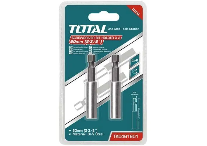 Адаптер для бит TAC461601 "TOTAL" 60мм, 2шт.(комплект)
