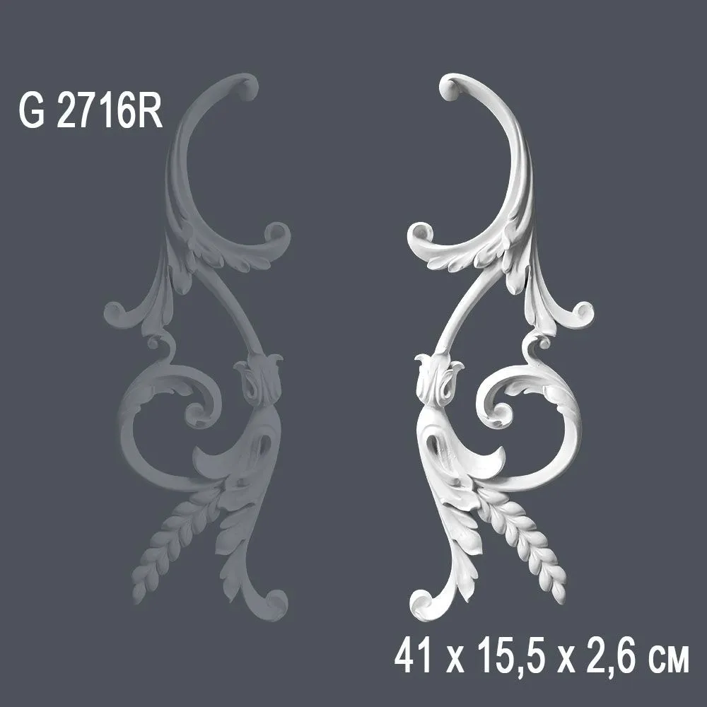 Орнамент G2716R 41х15.5х2.6см ()