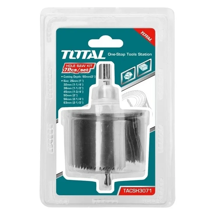 Набор пил кольцевых по дереву TACSH3071 "TOTAL"(7шт)