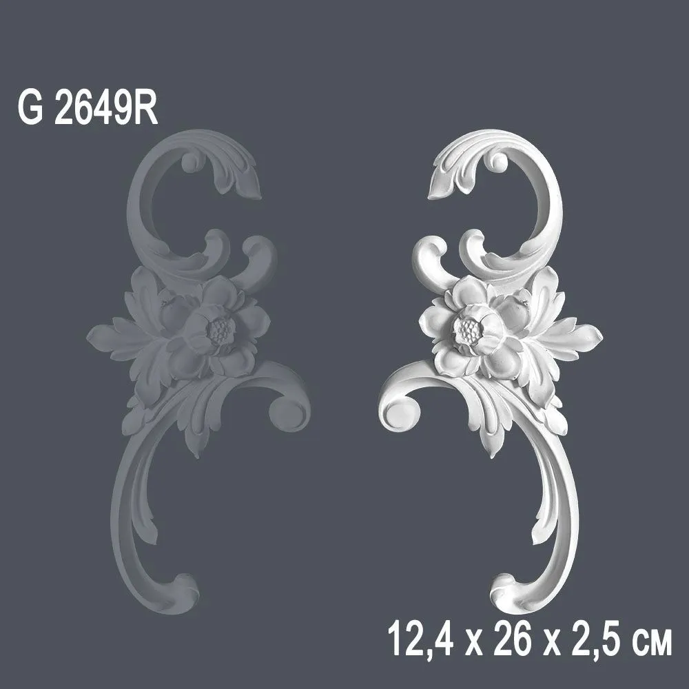 Орнамент G2649R 12.4х26х2,5 см (50)