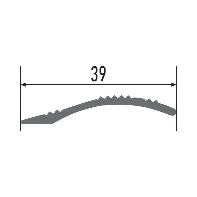 Порог алюмин. 3326 -06Т 41мм 1,8 м шампань  /СК с перепадом 2-16мм открытое крепление