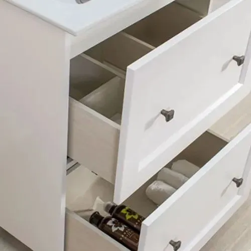 Тумба Болонья Н 50-02 Белый матовый (18)с Умывальником встраиваемый керамич.Женева 50 белый 