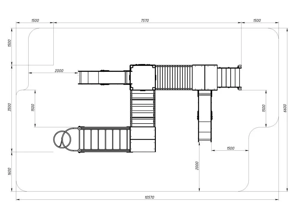 Детский игровой комплекс Городок (Город) ДИК 2.01.3.02-01БМ (Н=1200)