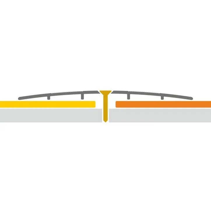 Порог алюм. 80-02Т 80мм  1,8  м золото/РБ   с открытым  креплением