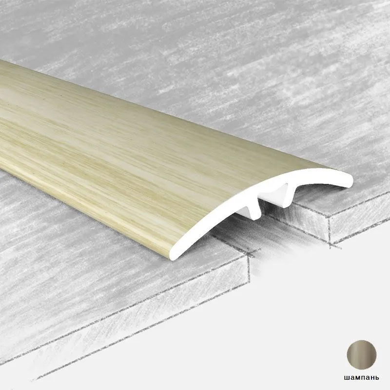 Порог алюм. 035-06К 30мм шампань 0,9м   с потайным креплением