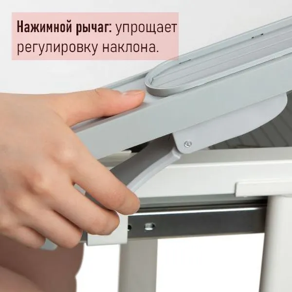 Детский стол учебный со стулом и подставкой для книги В-301 и лампой А 306