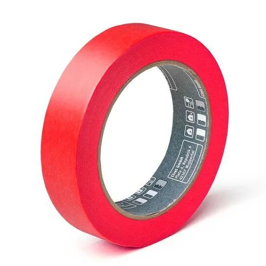 Лента рисовая 25ммx50м красная акрл.кл.,UV120,11мк,терм.100  96 07 25 02