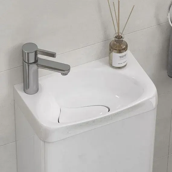 Тумба под раковину Bio maxi 400-1-0 навесная белый глянец с Раковиной Bio 40