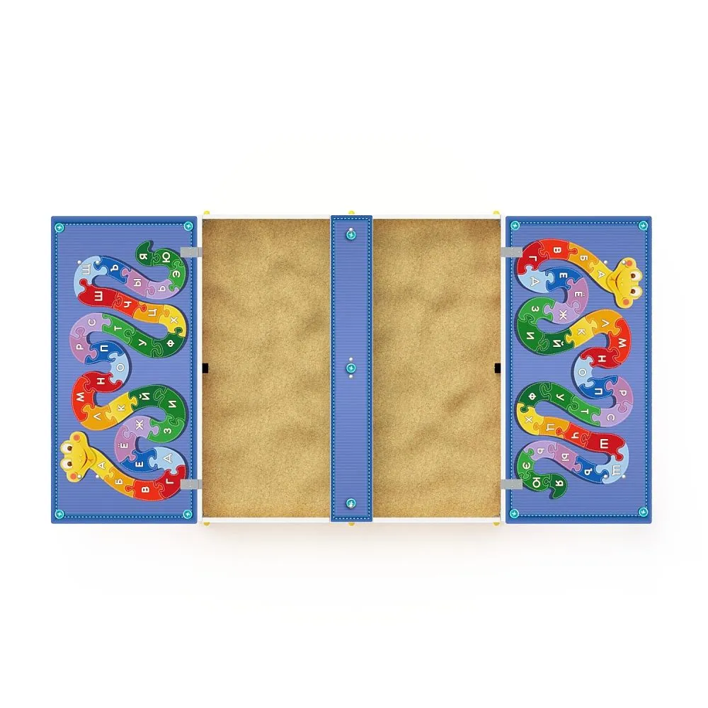 Песочница с крышкой Азбука ИО 5.01.11-01(513.01)