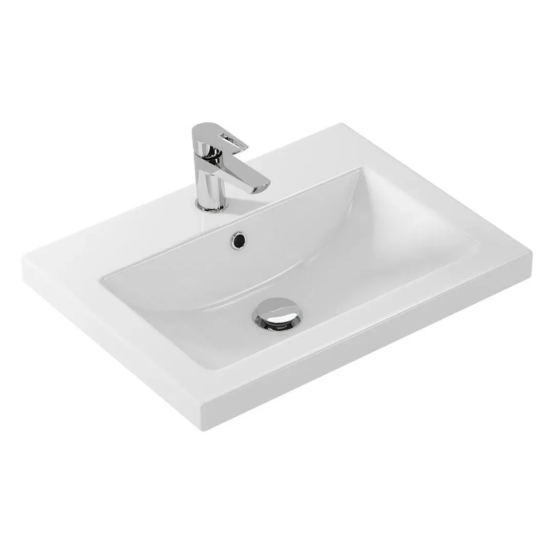 Тумба под раковину  Neo 600-0-2 с Раковиной COMO 60 Cersanit белая 