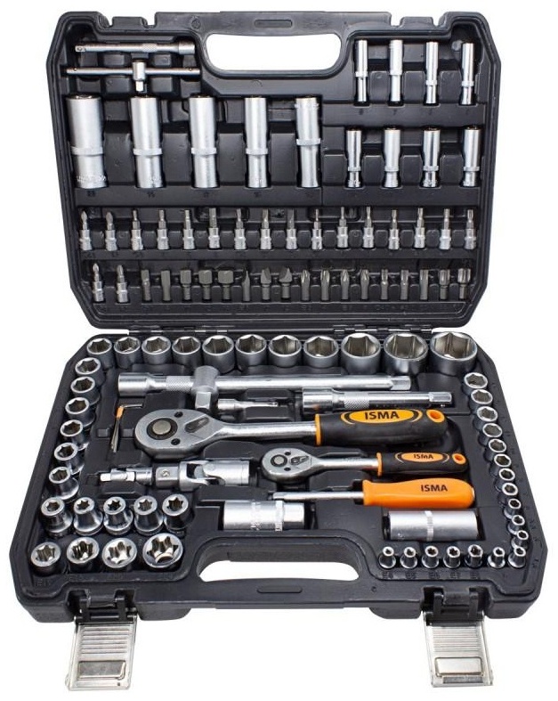 Набор инструментов 108пр. 1/2'', 1/4'' (6гр.)(4-32мм) ISMA 41082-5