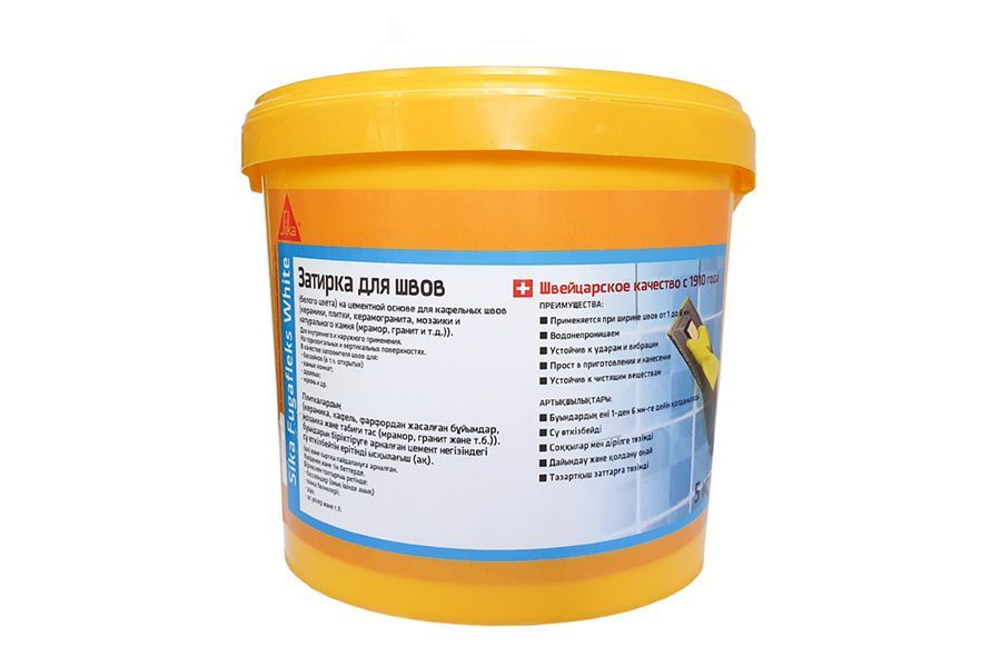 SikaFugafleks grey KAZ PI 5KG - Смесь строительная материал для заполнения швов(ведро 5 кг)