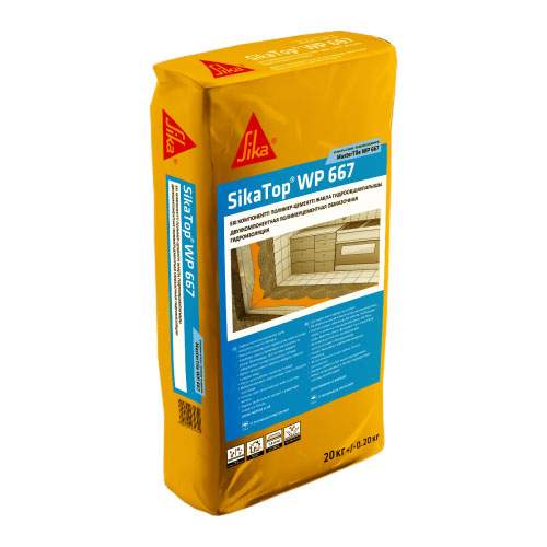 MasterTile WP 667 Гидроизоляция для ванн,бань, фундаментов.комп.А 20кг.мешок бумажный