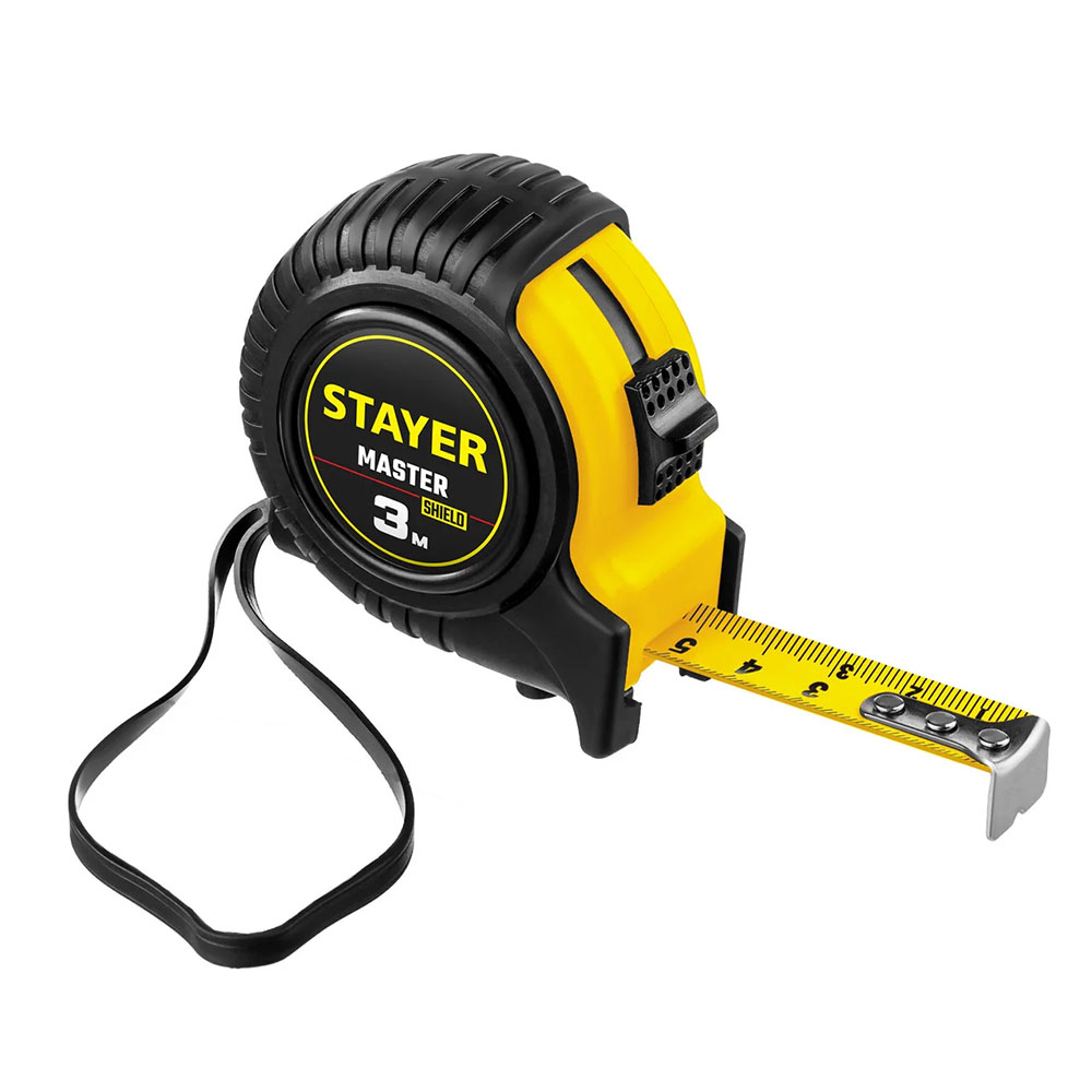Рулетка с ударостойким обрезиненным корпусом STAYER TopTape 3м /16мм 34025-03_z01