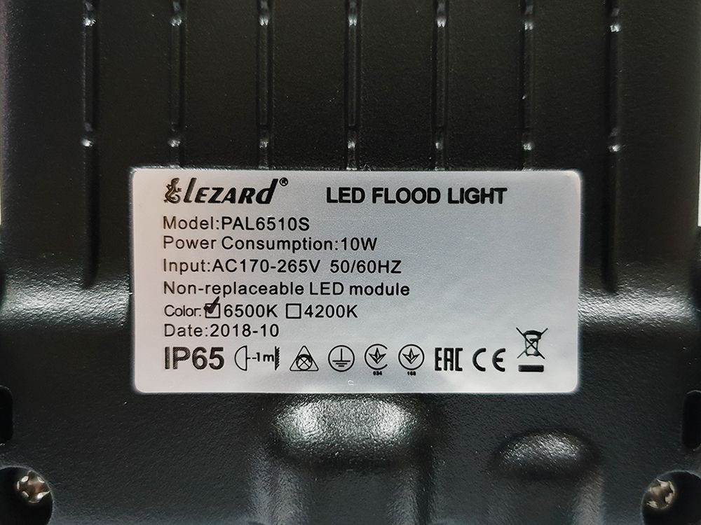 ***Прожектор светодиодный PAL-6510 10W SMD 800LM 6500K IP 65 1757