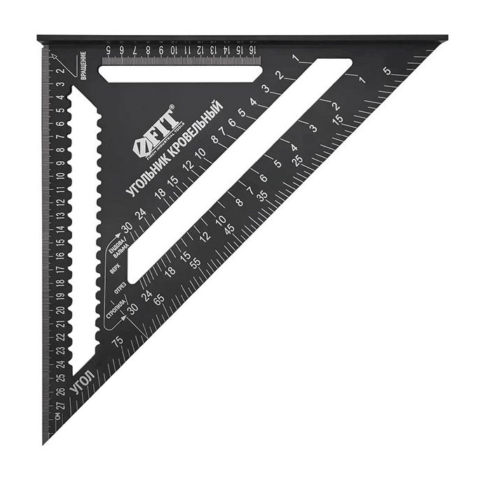 Угольник кровельный цельнометаллический FIT Профи 180х180мм 19273