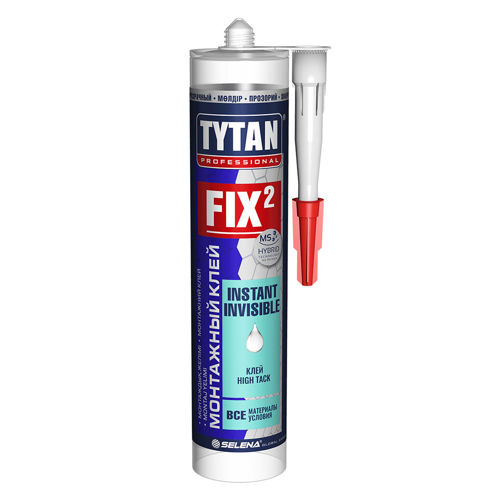 TYTAN клей монтажный FIX2,мгновенный, невидимый, бесцветный, 290 мл
