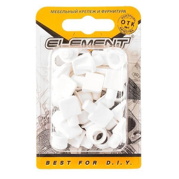 Полкодержатель лопат. d7мм пласт.с втул.бел (16 шт) "Element"