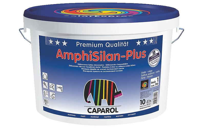 Краска силикон. в/д Caparol AmphiSilan-Plus (Капарол АмфиСилан-Плюс) База 3, 9,4л(122)