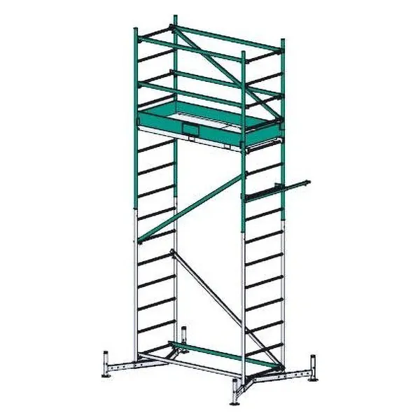 Ал. передвижная вышка ClimTec Н(плат)=3м, Н(лес)=4м, Н(раб)=5м