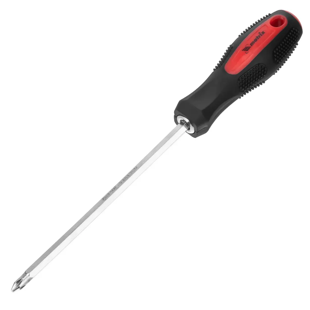 Отвертка комбинированная Anti-Slip SL6,0 / PH2, CrV, 2к рукоятка // Matrix 12290