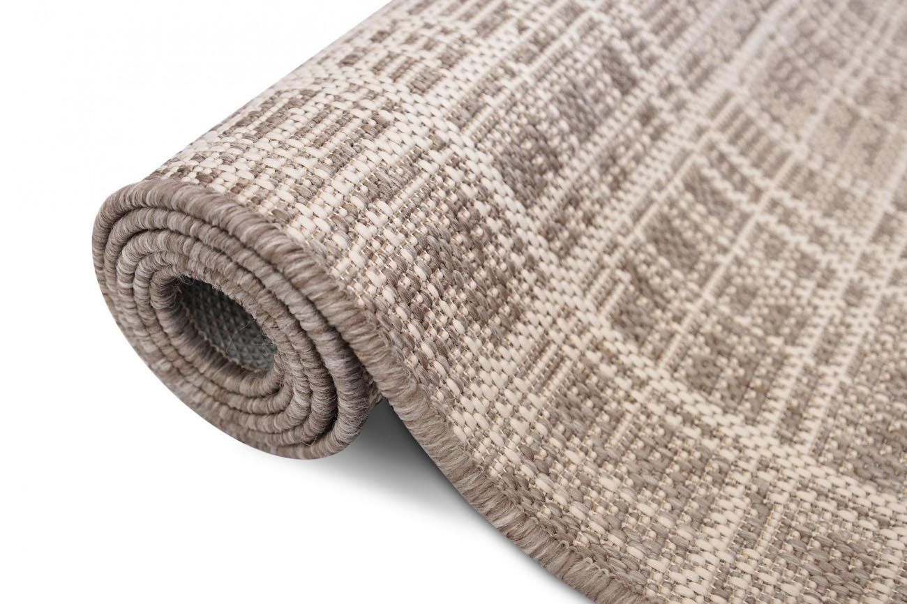 FLEX (Дорожка) 1,2*20 Клетка св. беж. 19171/111/д (BCF sisal) резин. осн.