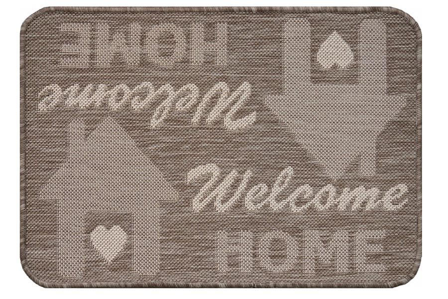 FLEX (Коврик) 05*0,8 HOME welcome домик сердечко 19504/111 (BCF sisal)