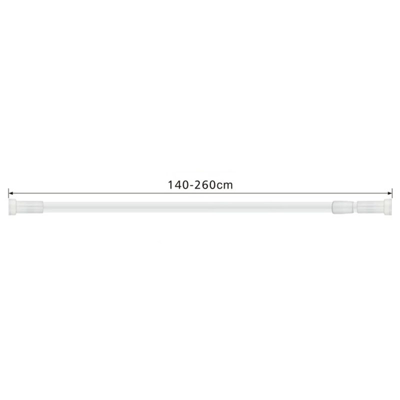 237 196  Карниз для ванной комнаты Haiba HB75902 Белая длина 140-260 см
