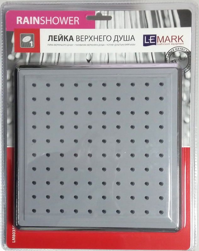 *** 2 641 LM8035C"Аксессуары"Лейка душевая верхняя квадратная 200*200мм хром блистер(к/к10)