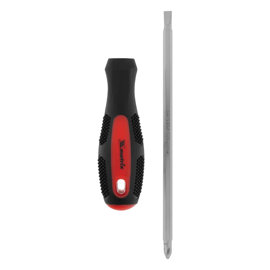 Отвертка комбинированная Anti-Slip SL6,0 / PH2, CrV, 2к рукоятка // Matrix 12290