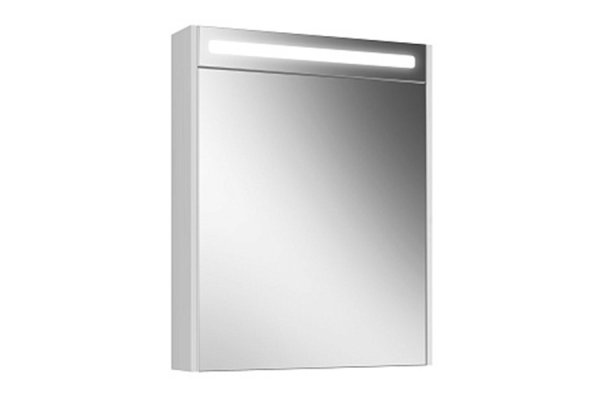 Шкаф навесной зеркальный Нёман ВШ 65 Белый глянцевый 1