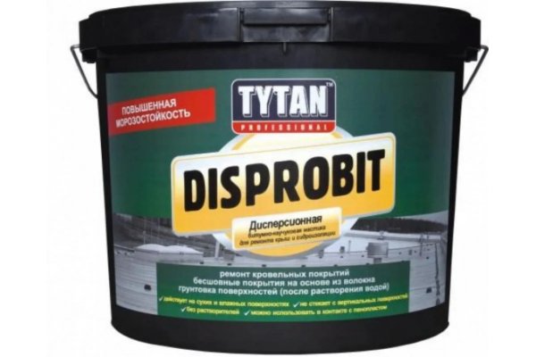 TYTAN DISPROBIT мастика дисперс. битумно-каучук.  д/ремонта крыш и гидроизоляции (20 кг)