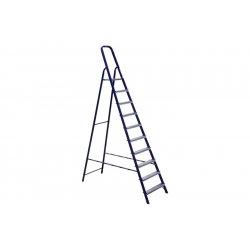 Стальная лестница-стремянка 10-и ступ Н=2,08/4,10м  (М8410)