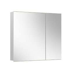 Шкаф навесной зеркальный Триумф ВШ 90 Белый глянцевый