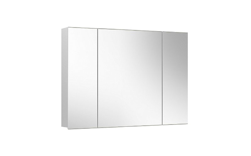 Шкаф навесной зеркальный Триумф ВШ 100 Белый глянцевый