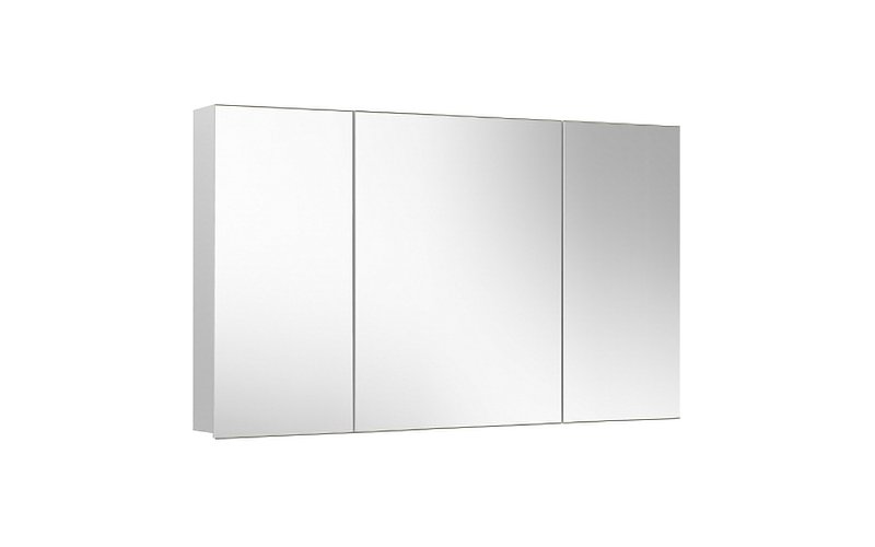 Шкаф навесной зеркальный Триумф ВШ 120 Белый глянцевый