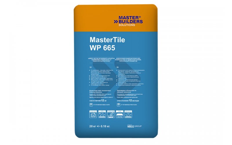 MasterTile WP 665 Гидроизоляция (сухая)(комп.А) 20кг.