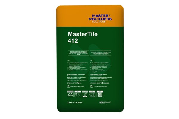 MasterTile 412 клей для крупногабаритной плитки 25кг